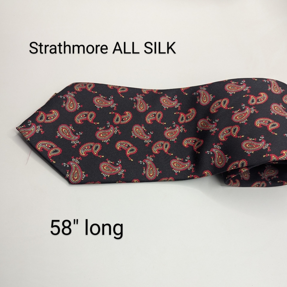 Strathmore silk tie Beautiful color tie, silk tie, 58" long wide tie for man